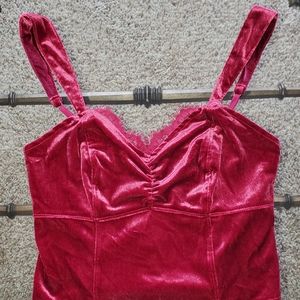 Abercrombie and Fitch plum velvet cami top, NWT